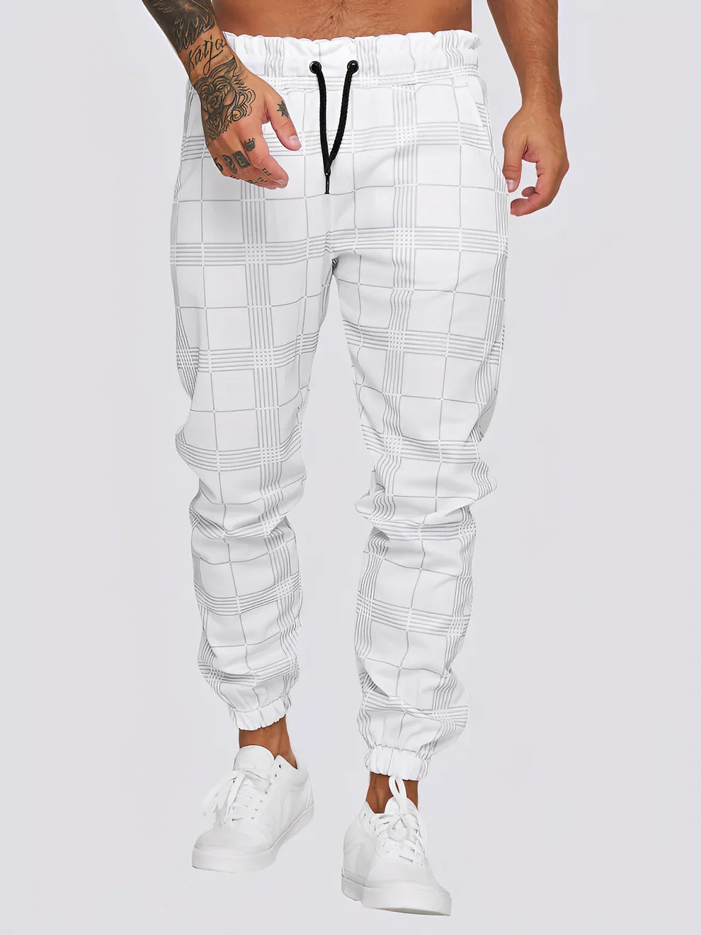 Jaeden stylish checked pants – men