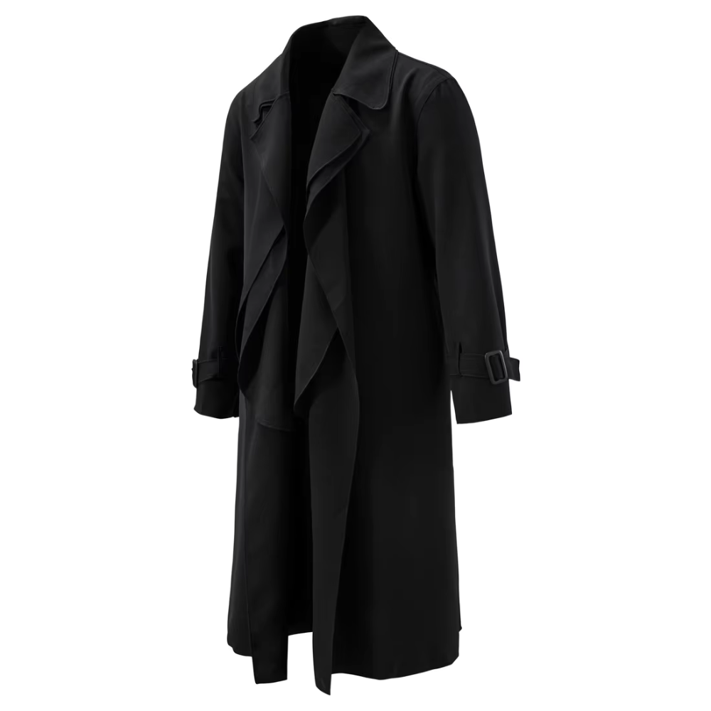 Lucas Back Tie Waist Lapel Trench Coat