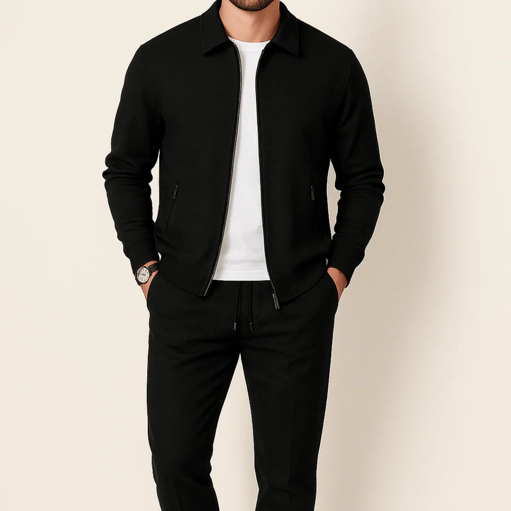 Geoff waffle-knit lounge set – men