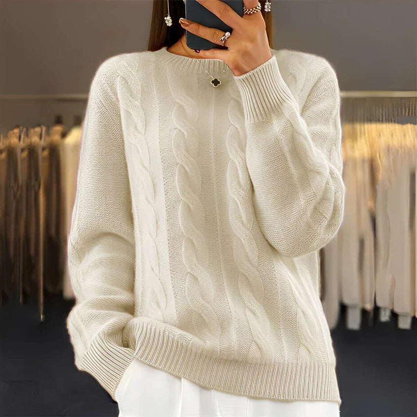 Leanne classic stylish knit sweater – women