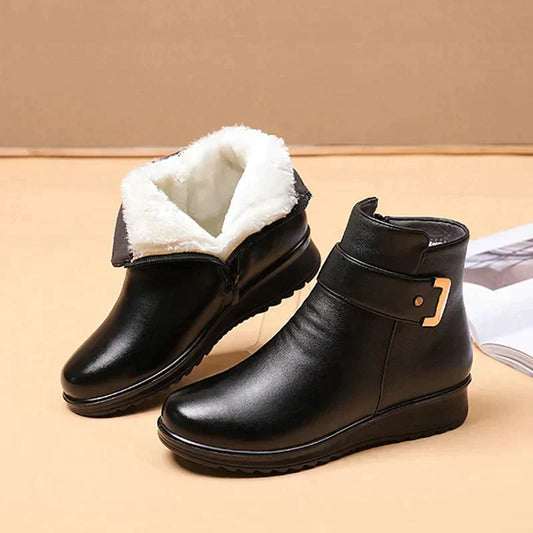 Women's orthopedic leather boots, warm and comfortable
