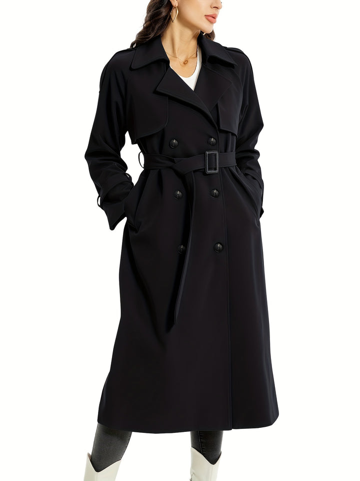 MILA | Long Double-Sided Trench Coat with Belt