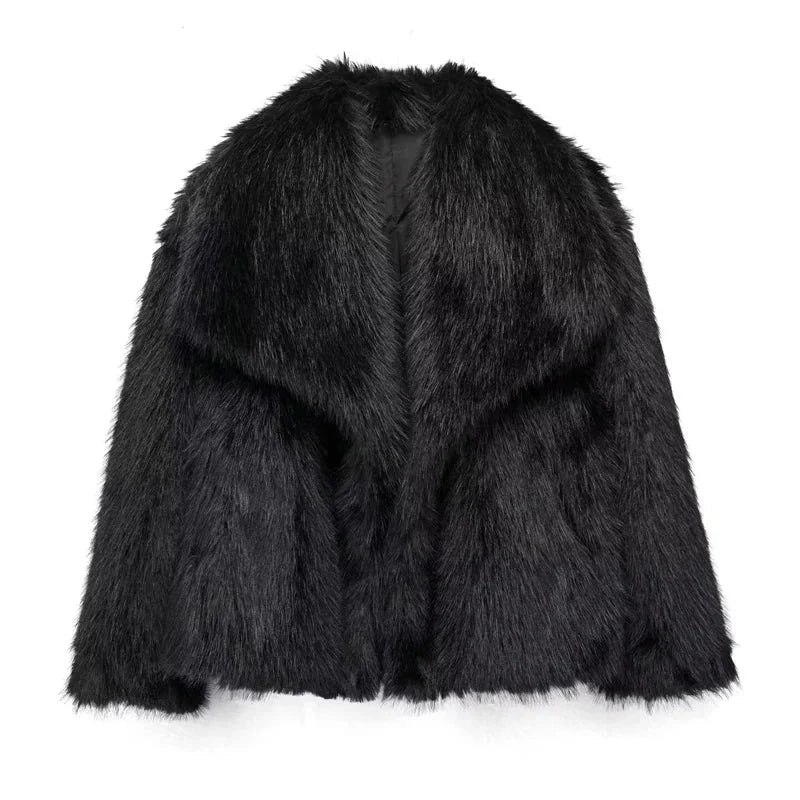 Warm fur jacket for women in a stylish design