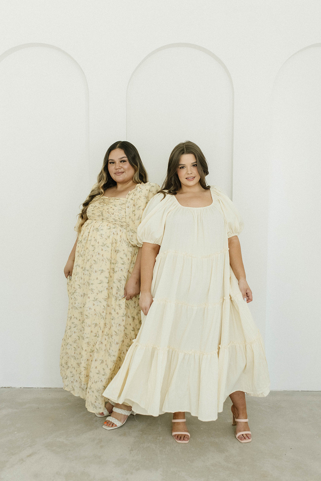 Melody Maxi Dress with Pleats and Bow Detail in Yellow Floral - Bump Friendly & Inclusive Sizing (S-3XL)