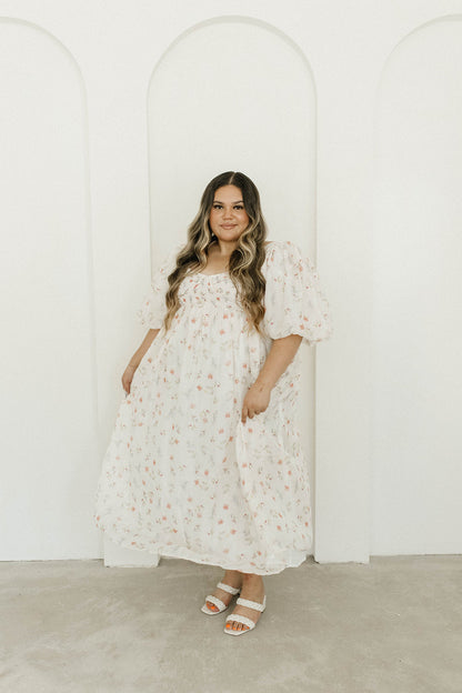 Harlow Maxi Dress in Tiny Pink Floral - Bump Friendly & Inclusive Sizing (S-3XL)