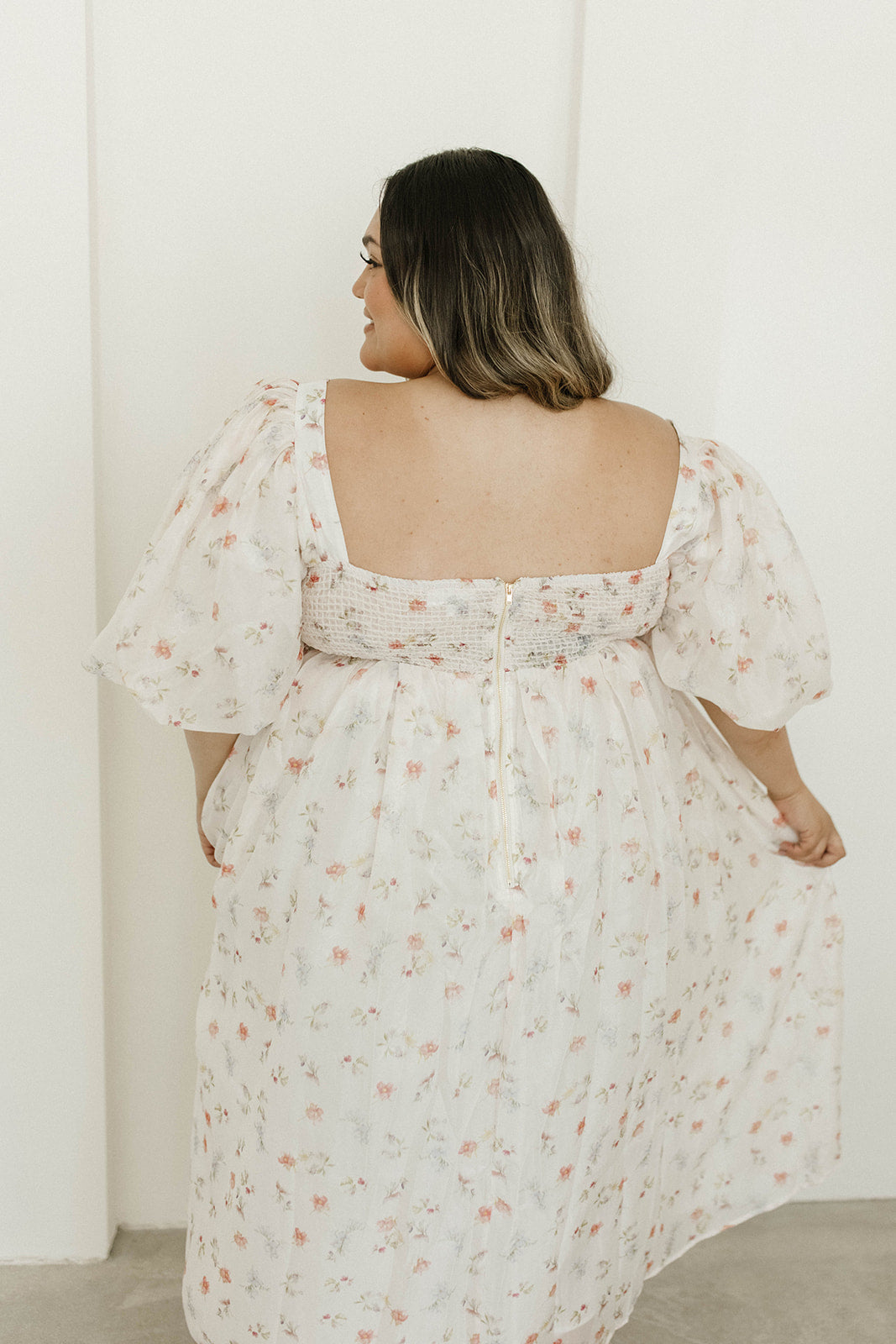 Harlow Maxi Dress in Tiny Pink Floral - Bump Friendly & Inclusive Sizing (S-3XL)