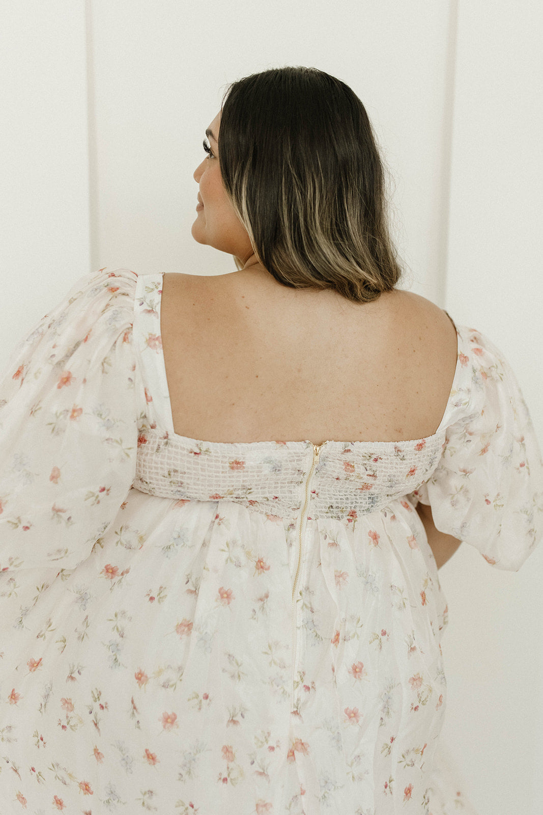 Harlow Maxi Dress in Tiny Pink Floral - Bump Friendly & Inclusive Sizing (S-3XL)