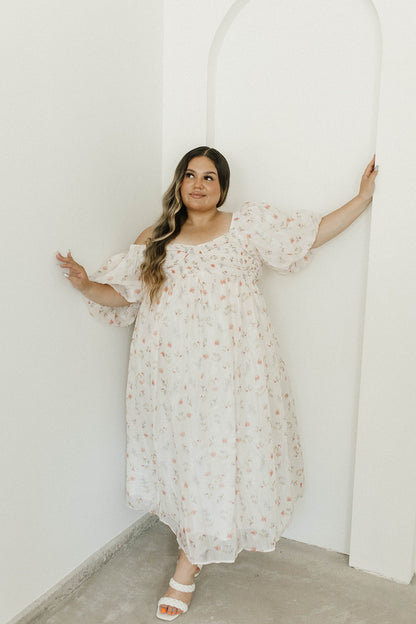 Harlow Maxi Dress in Tiny Pink Floral - Bump Friendly & Inclusive Sizing (S-3XL)