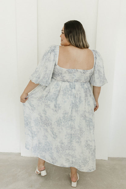 Harlow Maxi Dress in Light Blue Floral - Bump Friendly & Inclusive Sizing (S-3XL)