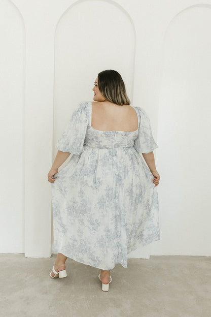 Harlow Maxi Dress in Light Blue Floral - Bump Friendly & Inclusive Sizing (S-3XL)