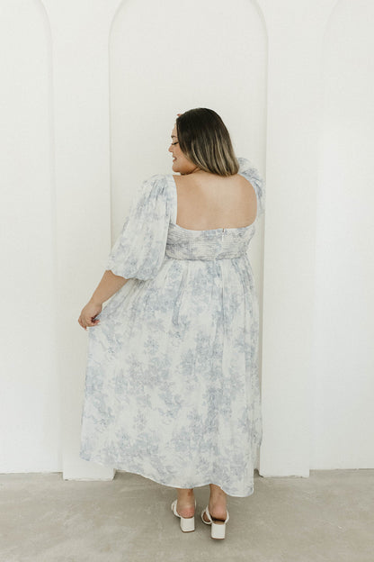 Harlow Maxi Dress in Light Blue Floral - Bump Friendly & Inclusive Sizing (S-3XL)