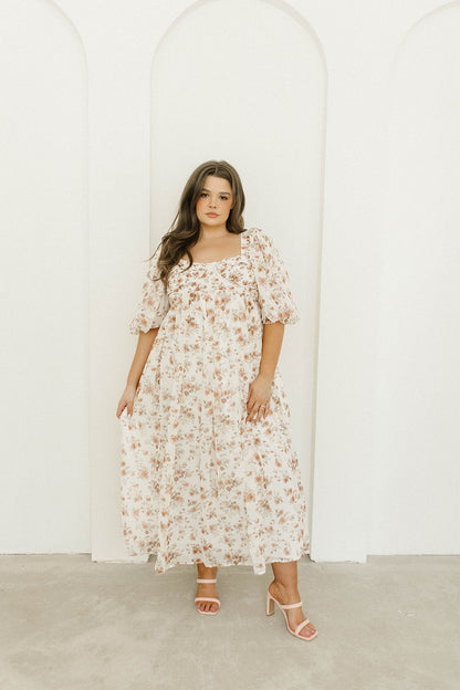 Harlow Maxi Dress in Ivory Floral - Bump Friendly & Inclusive Sizing (S-3XL)