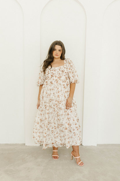 Harlow Maxi Dress in Ivory Floral - Bump Friendly & Inclusive Sizing (S-3XL)