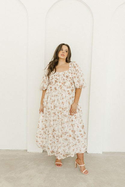 Harlow Maxi Dress in Ivory Floral - Bump Friendly & Inclusive Sizing (S-3XL)