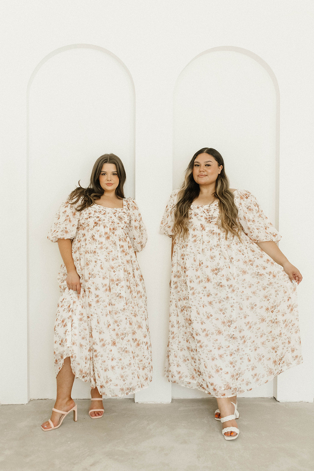 Harlow Maxi Dress in Ivory Floral - Bump Friendly & Inclusive Sizing (S-3XL)