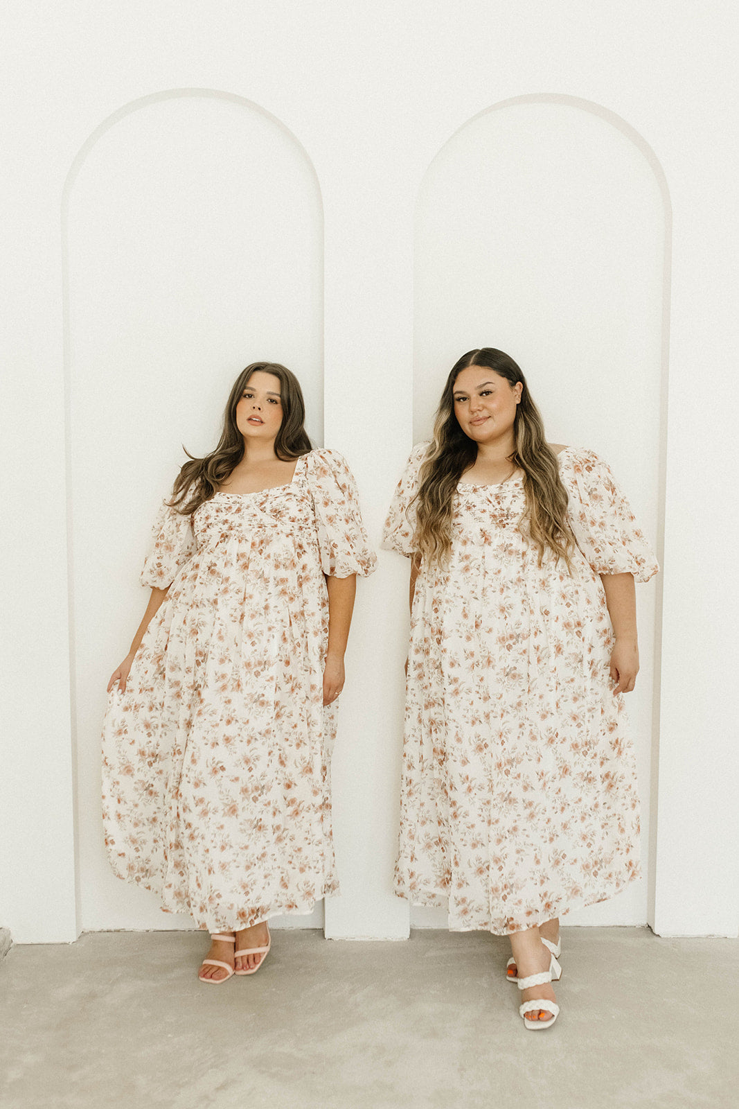 Harlow Maxi Dress in Ivory Floral - Bump Friendly & Inclusive Sizing (S-3XL)