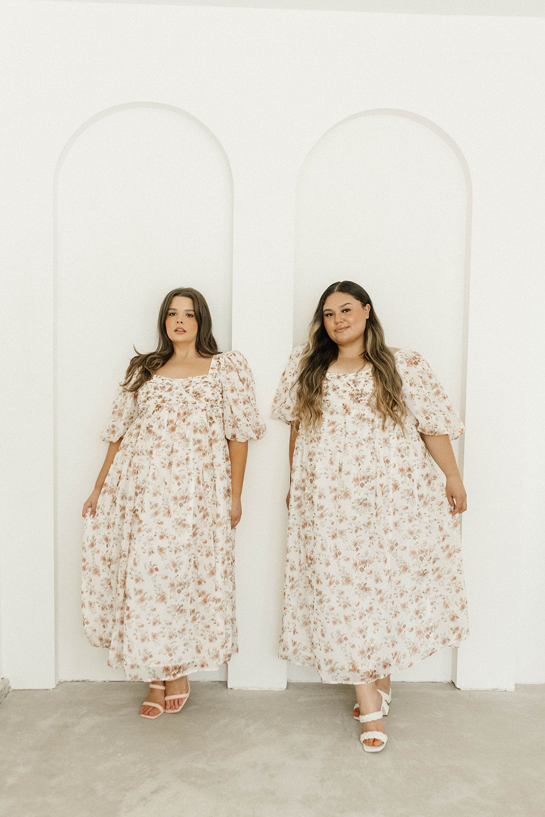 Harlow Maxi Dress in Ivory Floral - Bump Friendly & Inclusive Sizing (S-3XL)