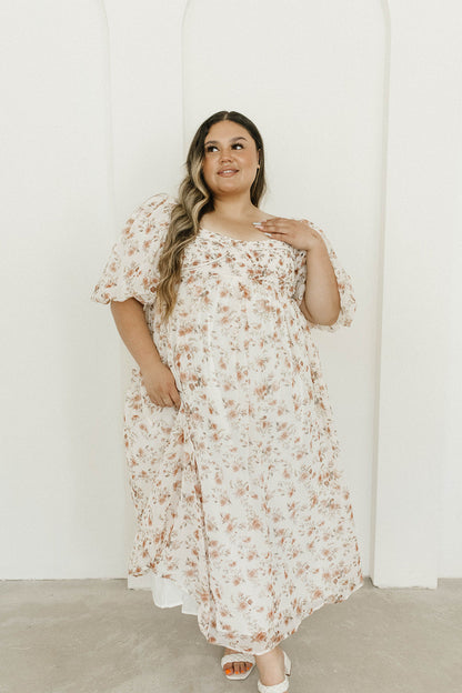 Harlow Maxi Dress in Ivory Floral - Bump Friendly & Inclusive Sizing (S-3XL)