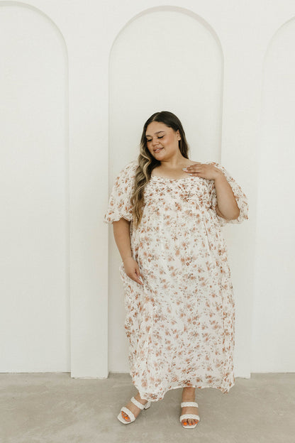 Harlow Maxi Dress in Ivory Floral - Bump Friendly & Inclusive Sizing (S-3XL)