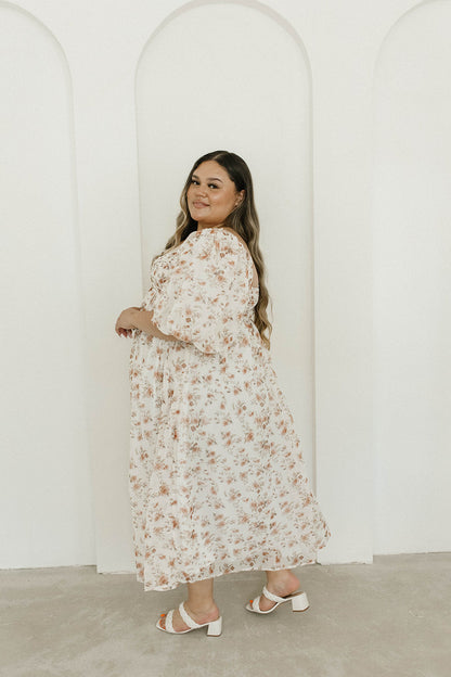 Harlow Maxi Dress in Ivory Floral - Bump Friendly & Inclusive Sizing (S-3XL)