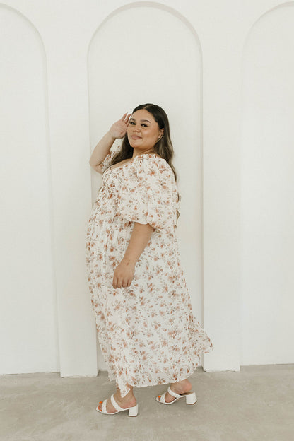 Harlow Maxi Dress in Ivory Floral - Bump Friendly & Inclusive Sizing (S-3XL)