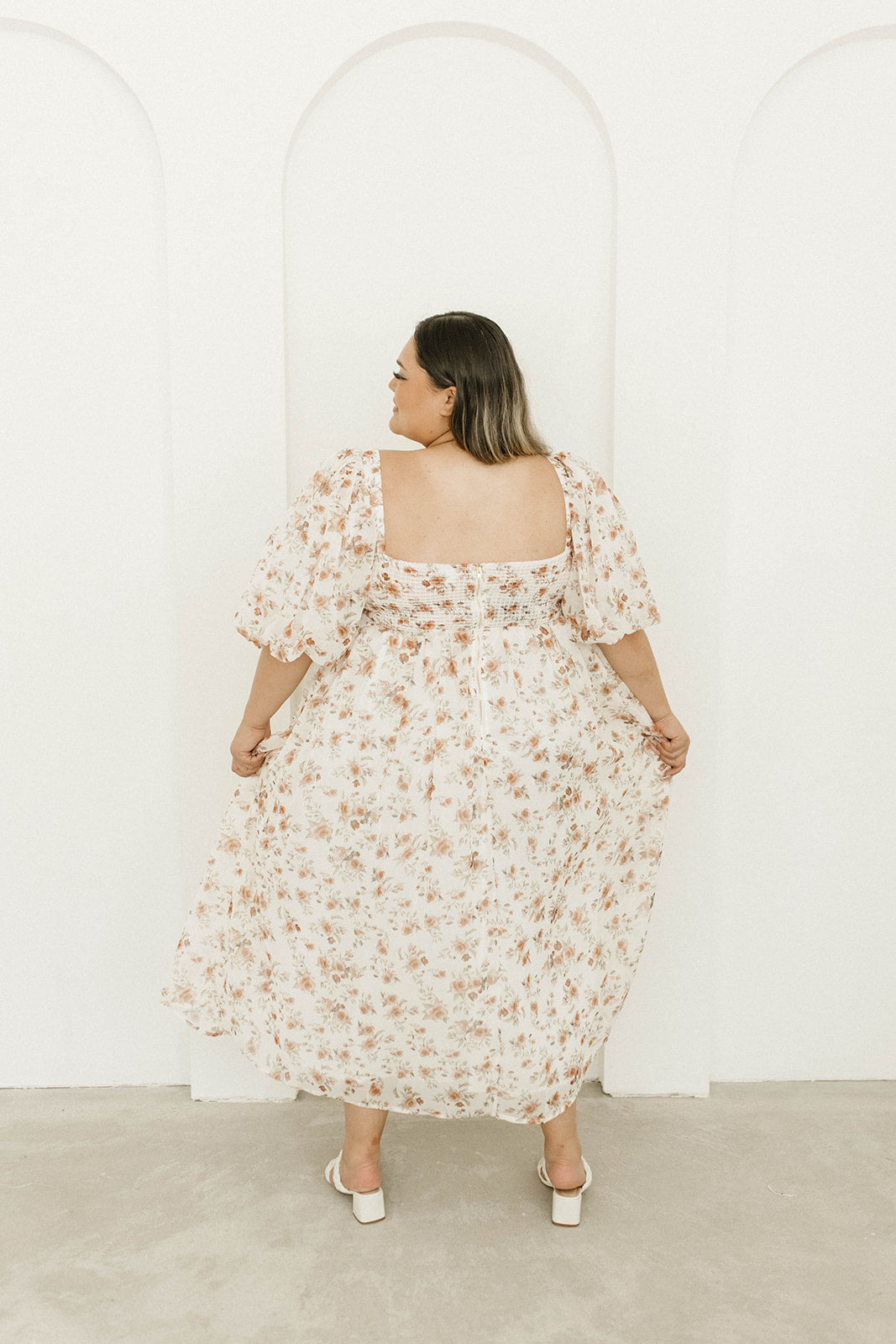 Harlow Maxi Dress in Ivory Floral - Bump Friendly & Inclusive Sizing (S-3XL)