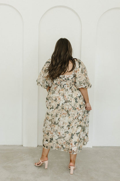 Harlow Maxi Dress in Champagne Floral - Bump Friendly & Inclusive Sizing (S-3XL)