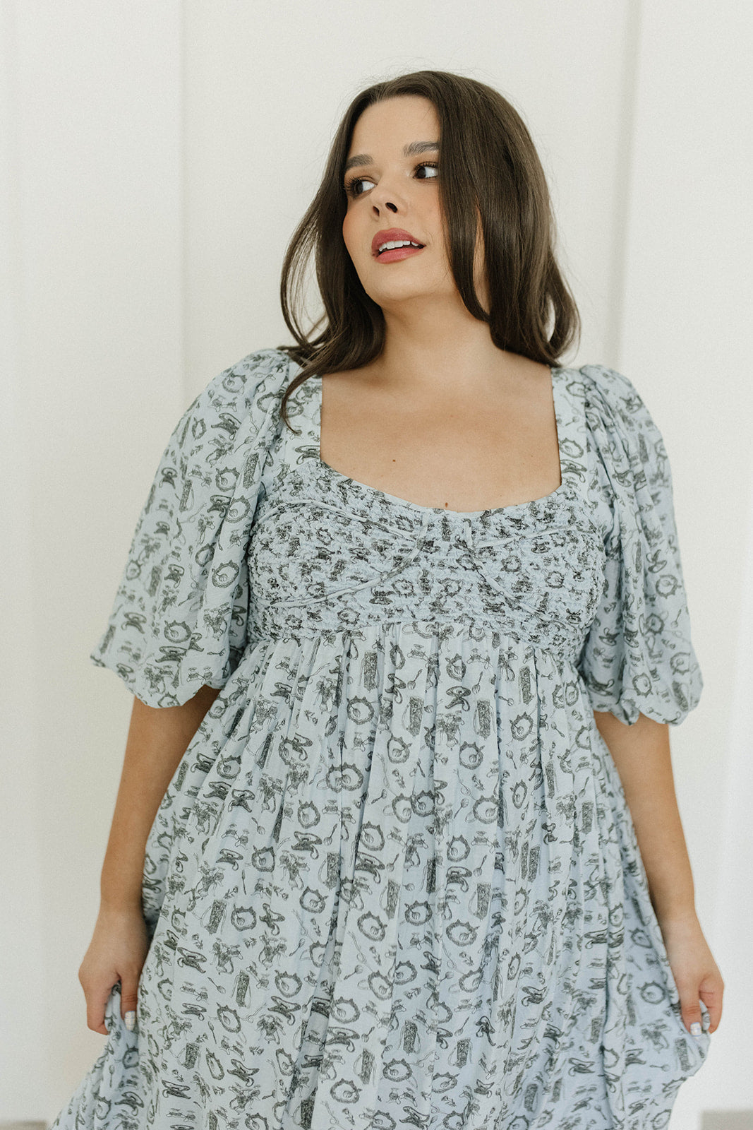 Harlow Maxi Dress in Blue Vintage Tea - Bump Friendly & Inclusive Sizing (S-3XL)