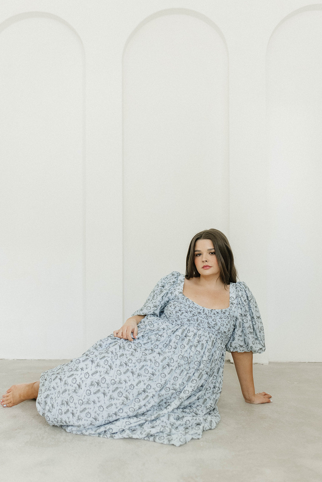 Harlow Maxi Dress in Blue Vintage Tea - Bump Friendly & Inclusive Sizing (S-3XL)