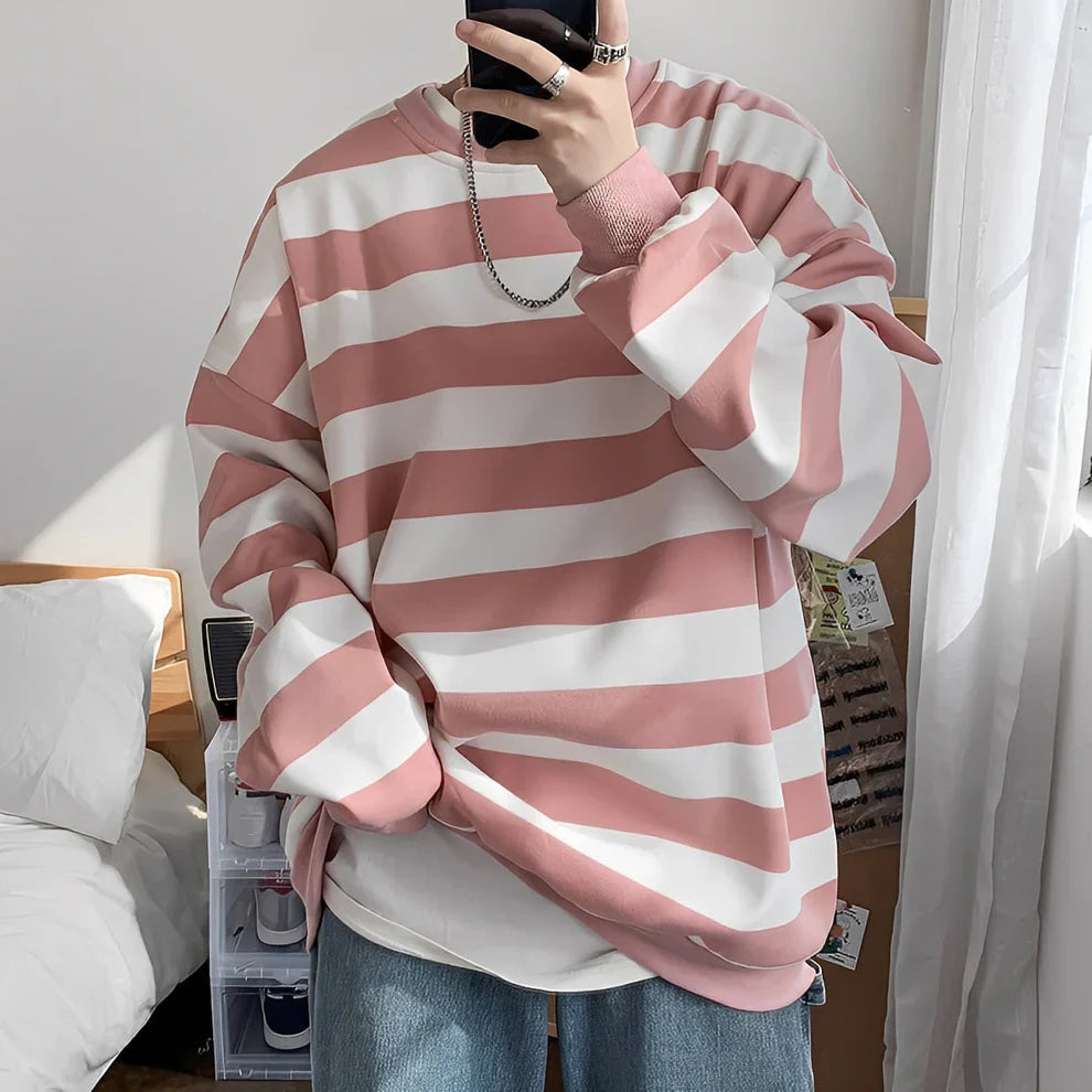 Christian oversized striped knit sweater – men