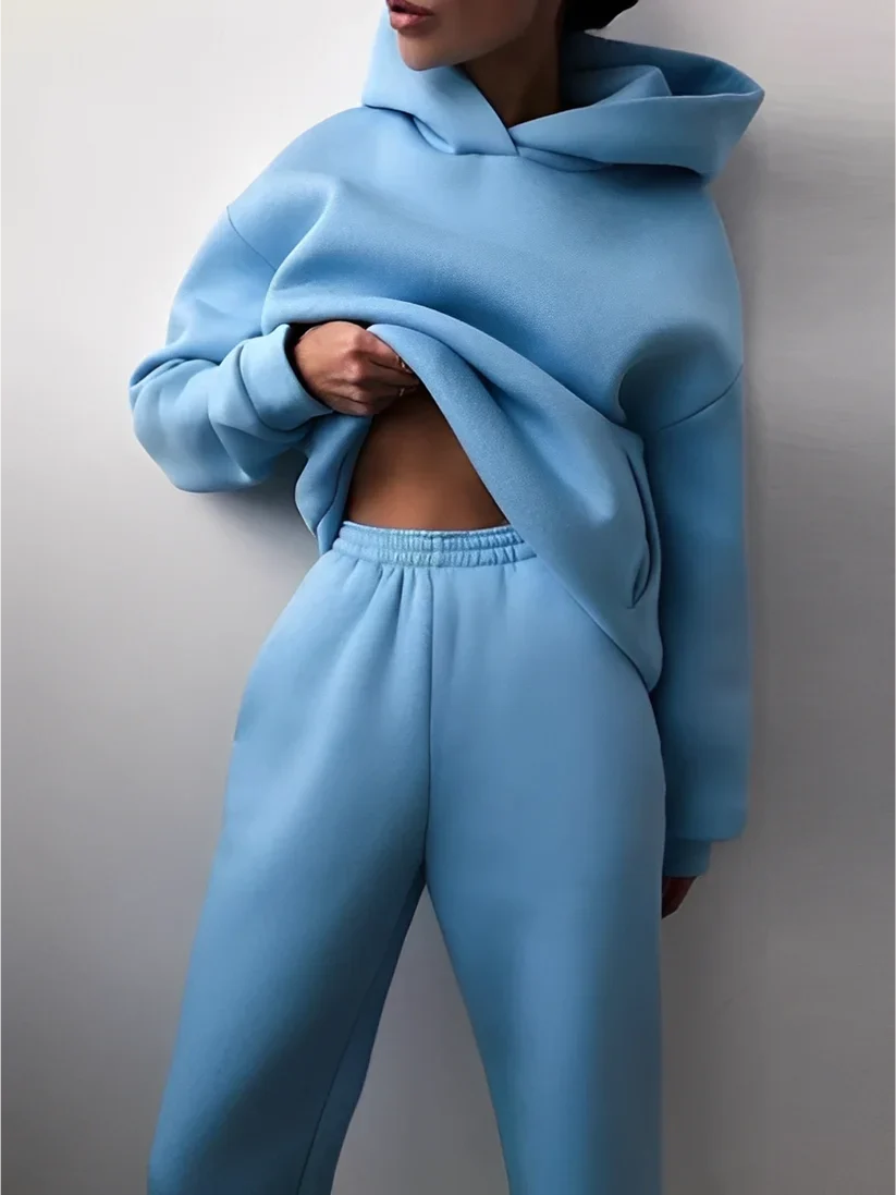 Jasmine loose jogging set with hoodie – women