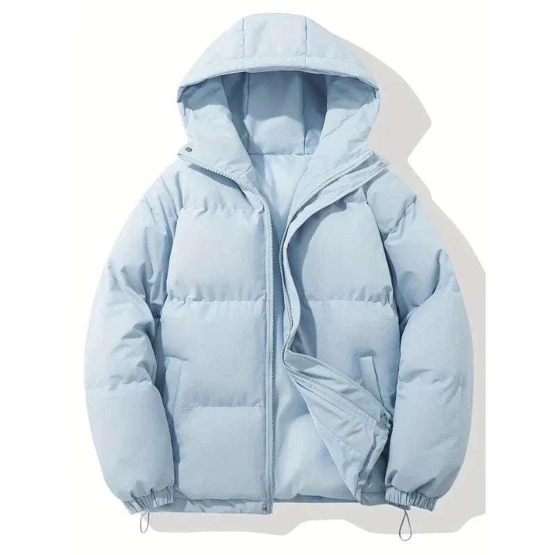 Elegant winter down jacket with hood