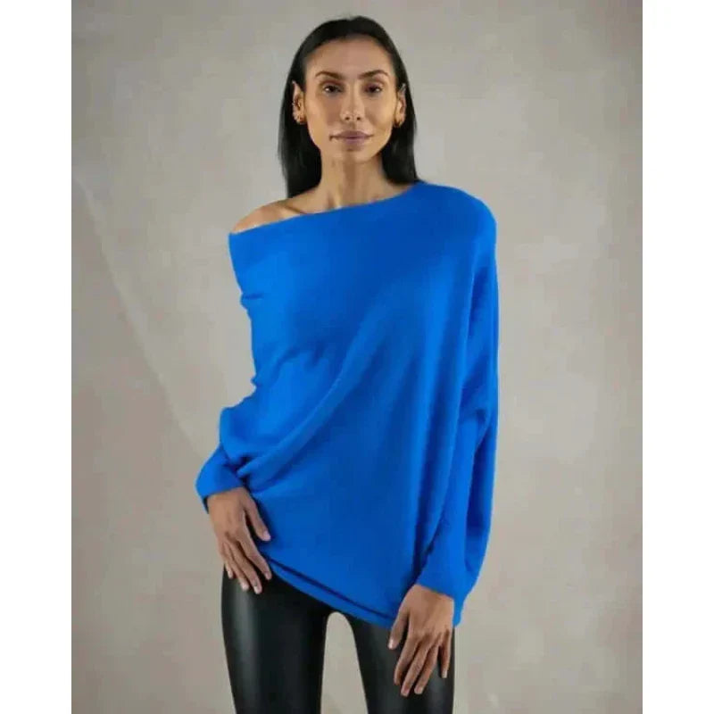 Women's relaxed fit knit sweater, stylish and comfortable