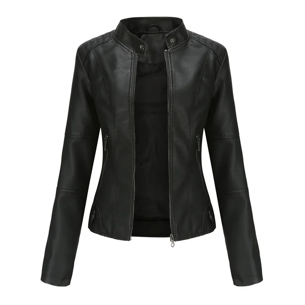 Martha – stylish, slim-fit leather jacket for women
