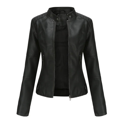 Martha – stylish, slim-fit leather jacket for women
