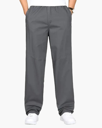 Ryan straight-cut cotton casual pants – men