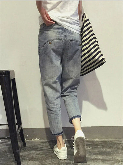 Casual washed jeans – women