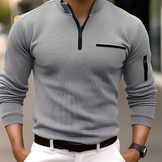 Donovan stylish striped sweater with pockets – men