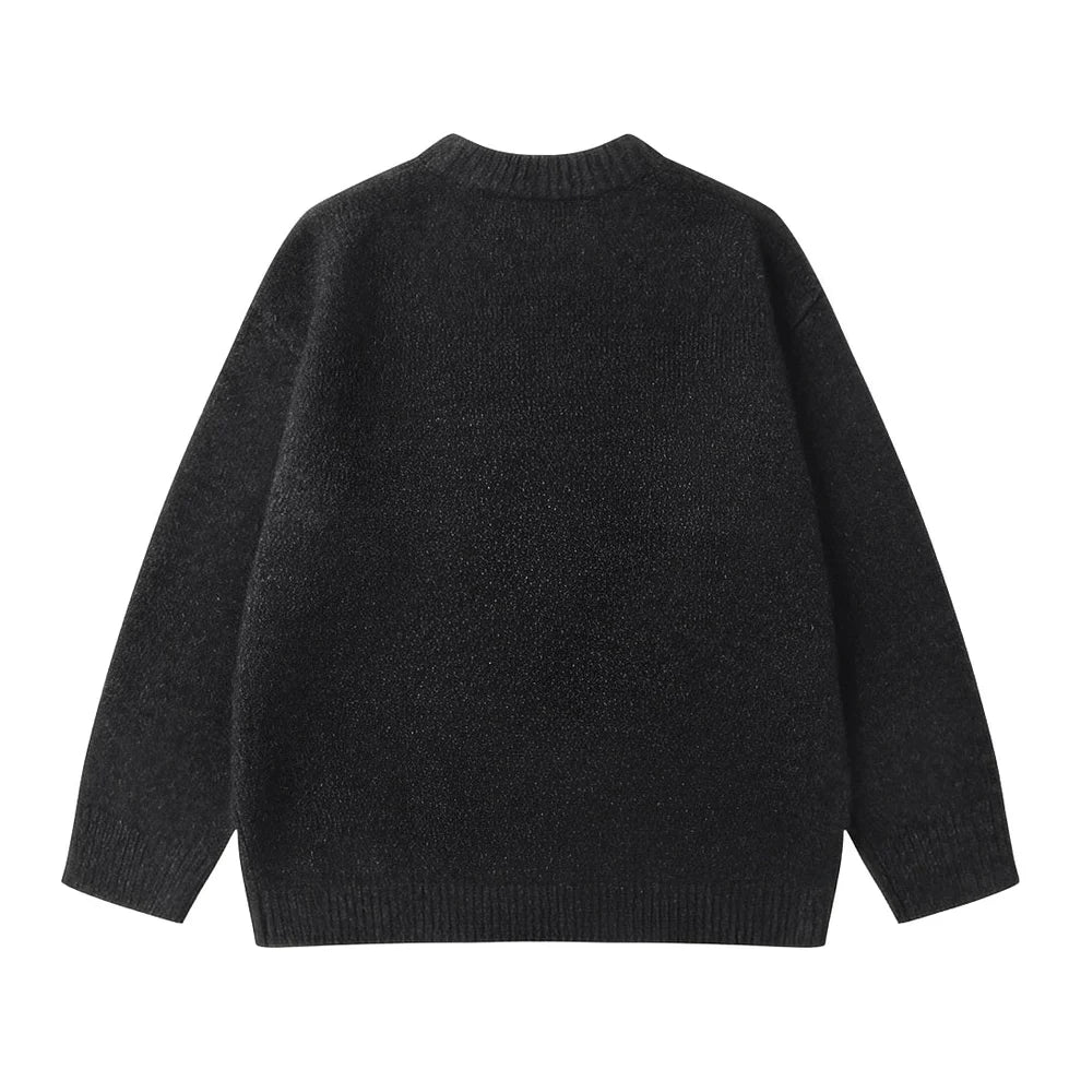 Olyvia – loose-fitting knit sweater in a simple design