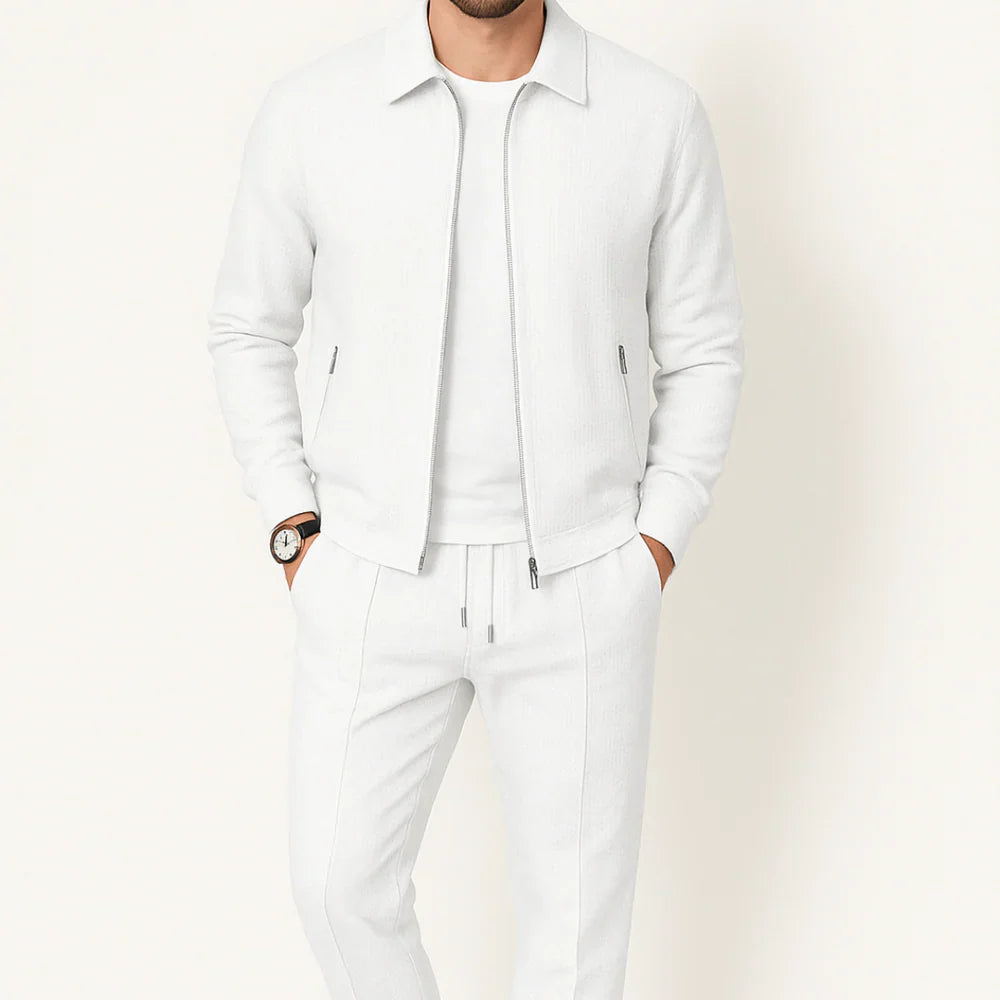 Geoff waffle-knit lounge set – men