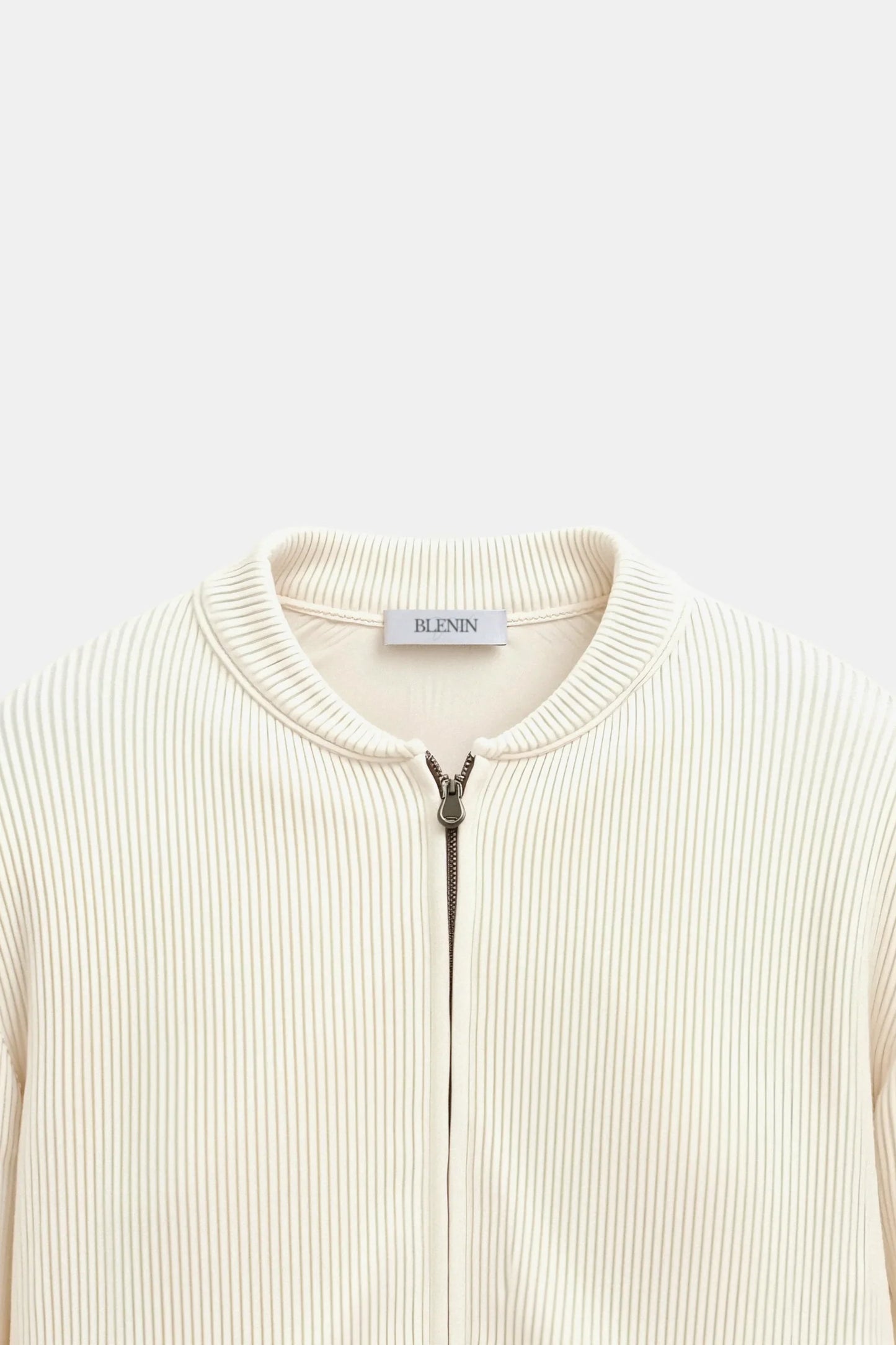 Elegant minimalist zip knit cardigan – men