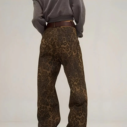 Felecia stylish printed baggy jeans – women