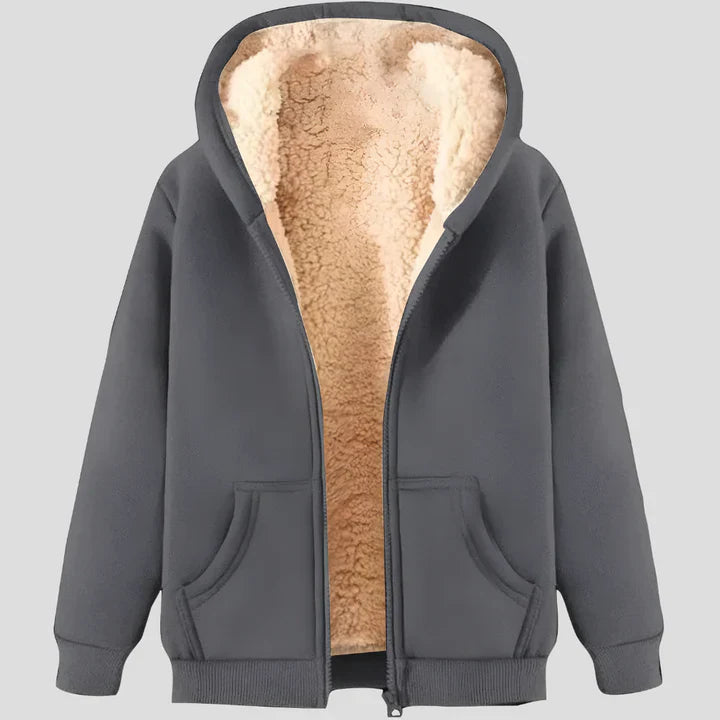 Men’s fleece-lined winter hoodie jacket – men