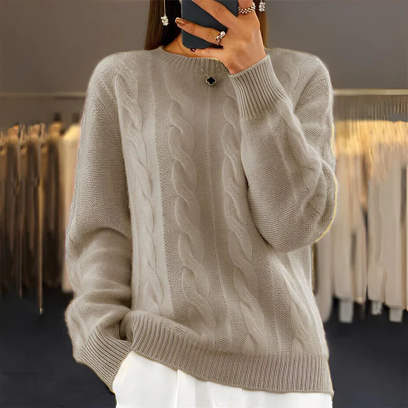 Leanne classic stylish knit sweater – women