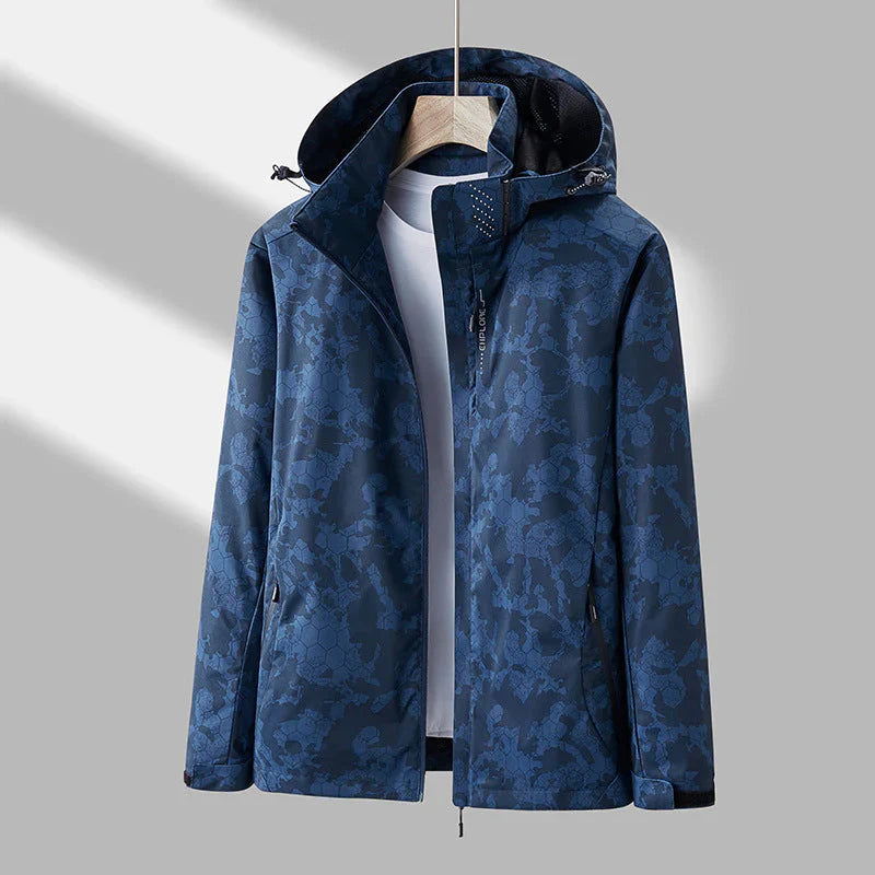 Palmer – printed windbreaker with hood in unisex style