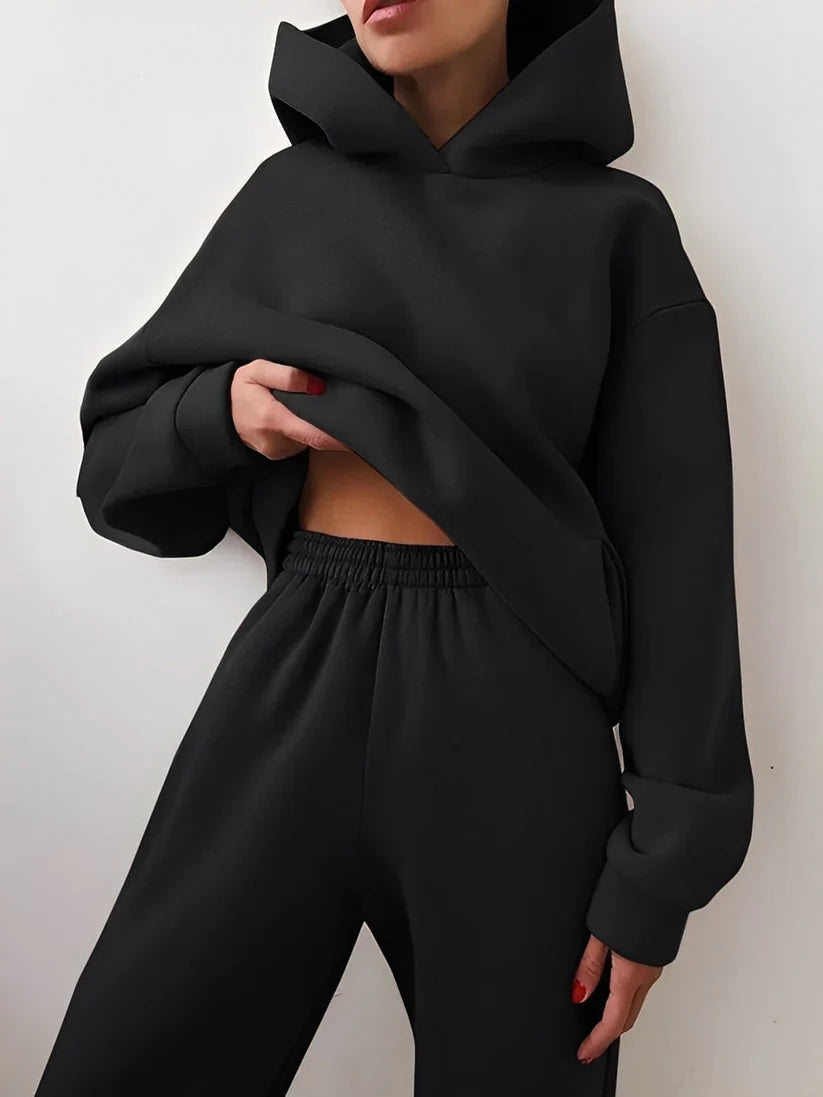 Jasmine loose jogging set with hoodie – women