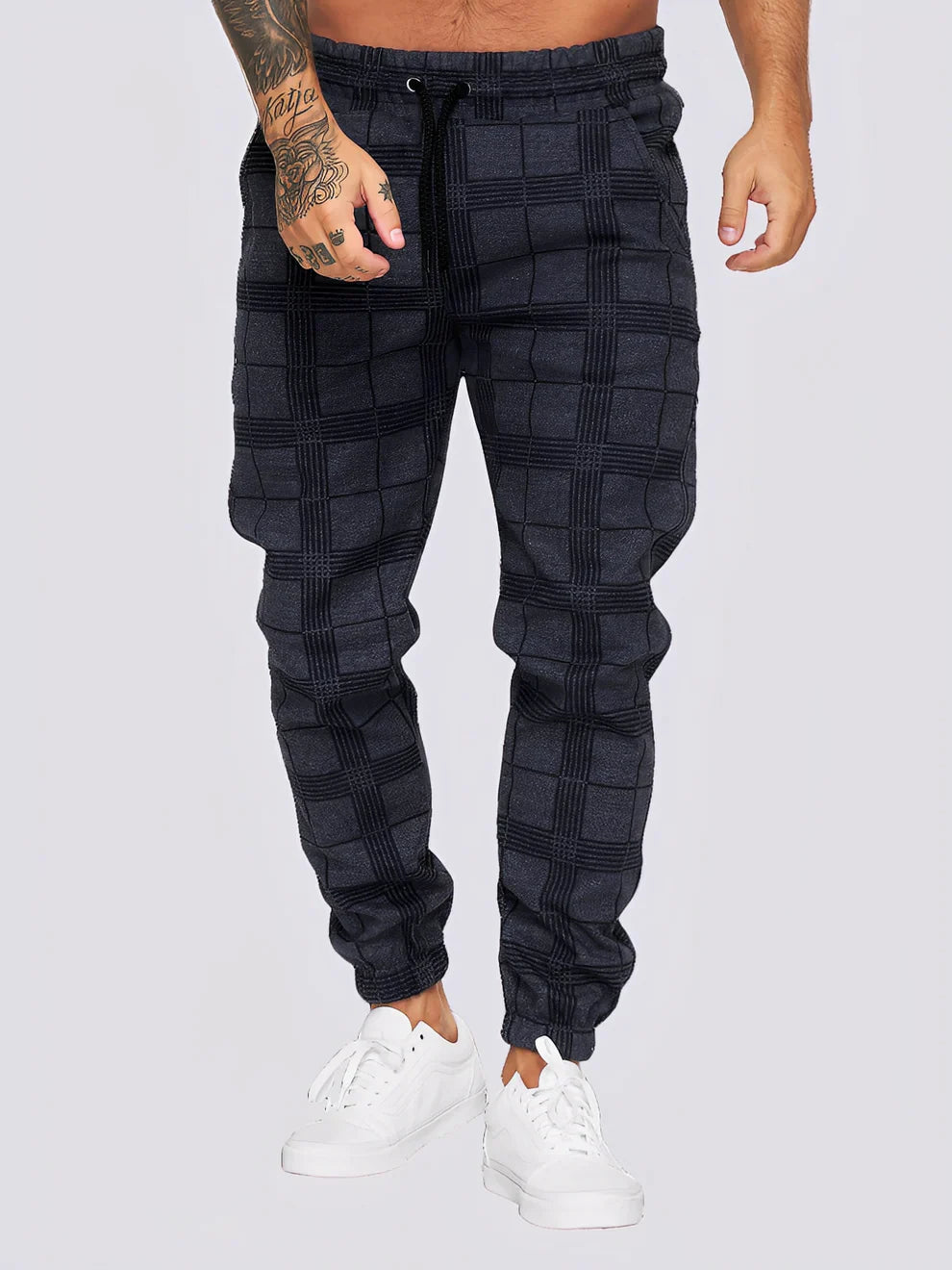 Jaeden stylish checked pants – men