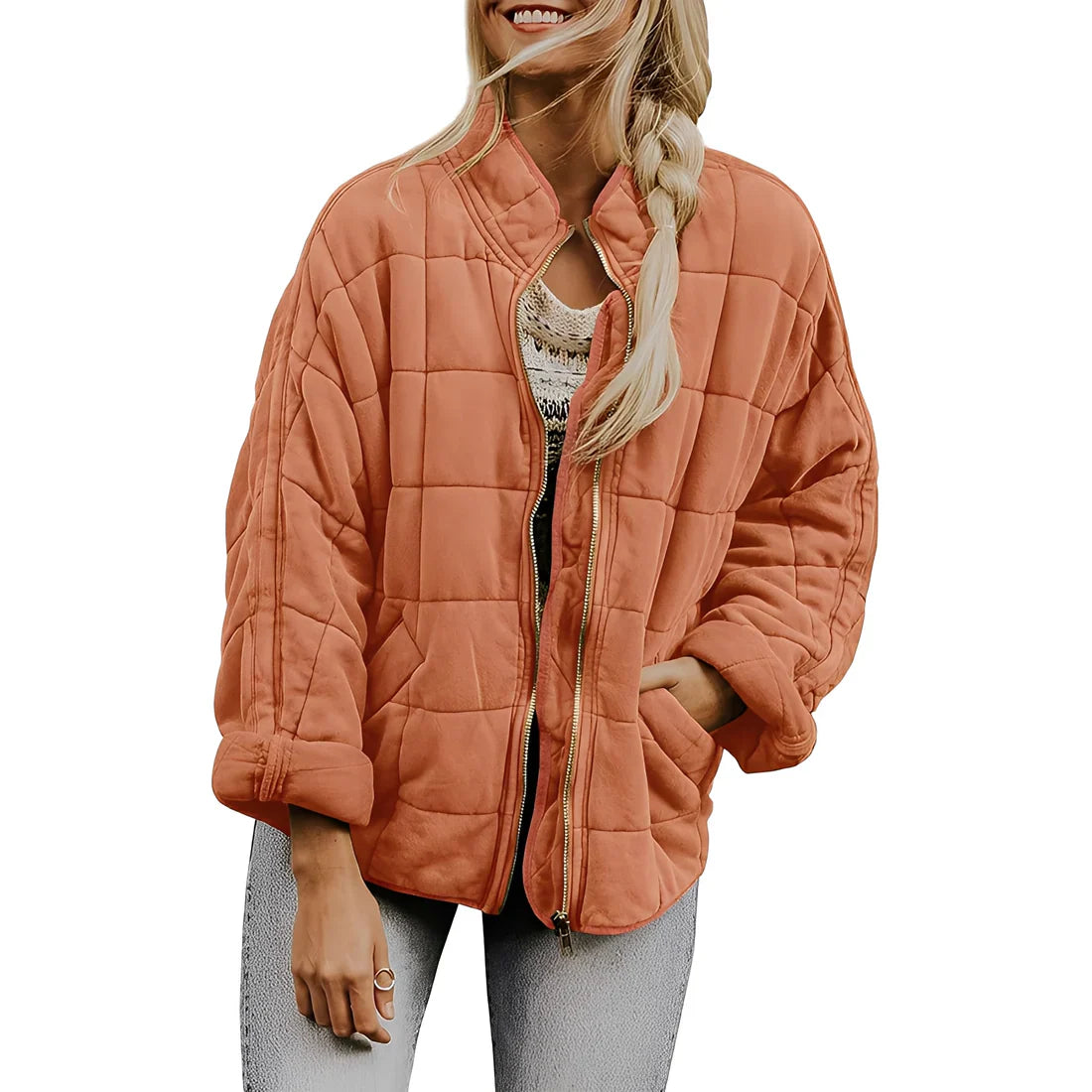 Luana casual quilted jacket with pockets – women