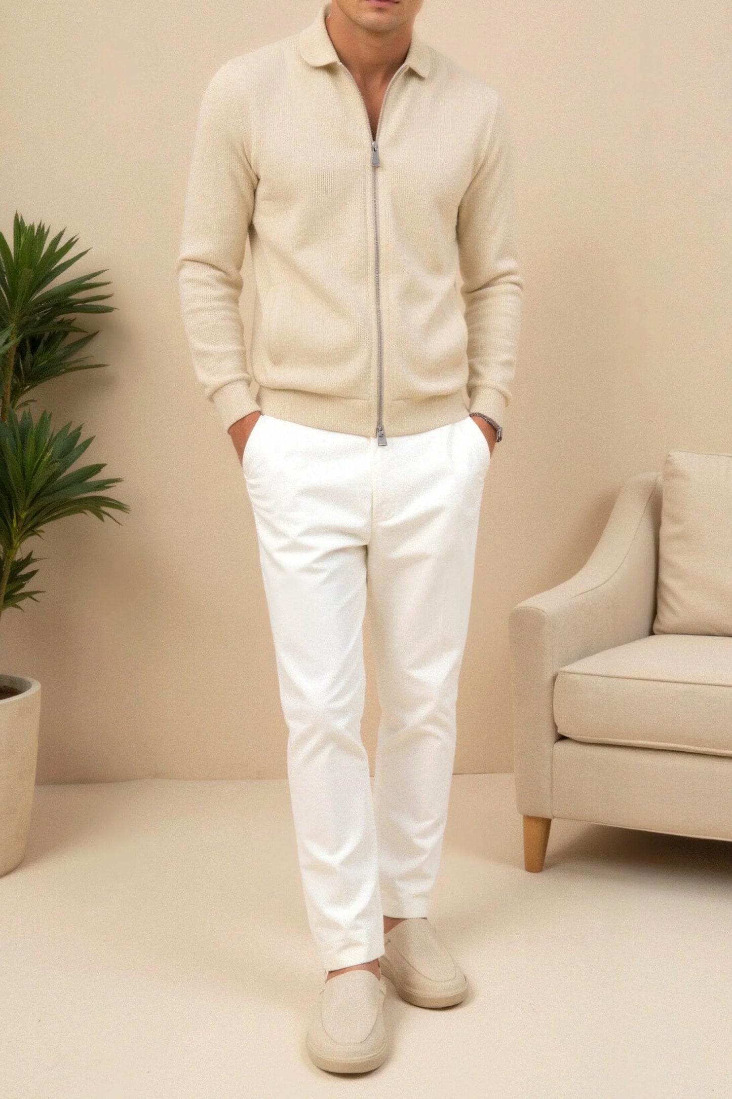 Giovanni Stylish Men’s Jacket in Beige