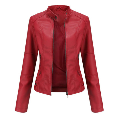 Martha – stylish, slim-fit leather jacket for women